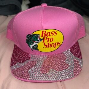 bass pro shops bling pink hat